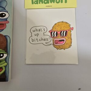 Matt Furie Original Art Handrawn Landwolf Whats up B*itches !