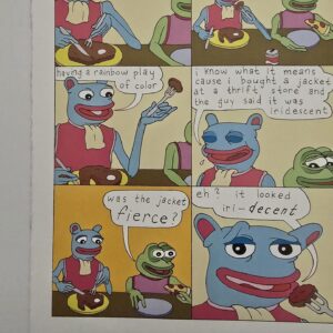 Matt Furie Framed Comic Strip. Brett and Pepe.